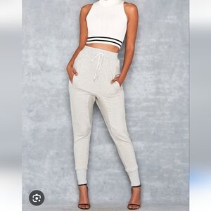 Mistress Rocks Dropped Crotch Joggers Gray Small